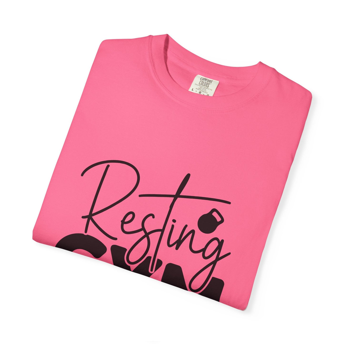 Unisex Garment-Dyed T-Shirt – "Resting Gym Face" | Fitness Meme Style Tee