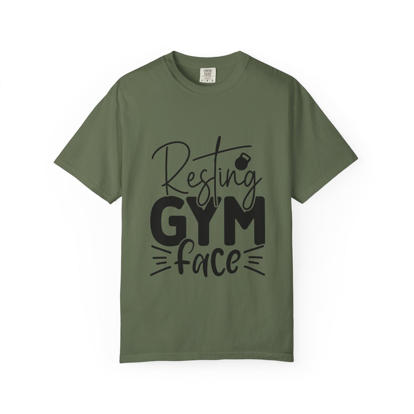 Unisex Garment-Dyed T-Shirt – "Resting Gym Face" | Fitness Meme Style Tee