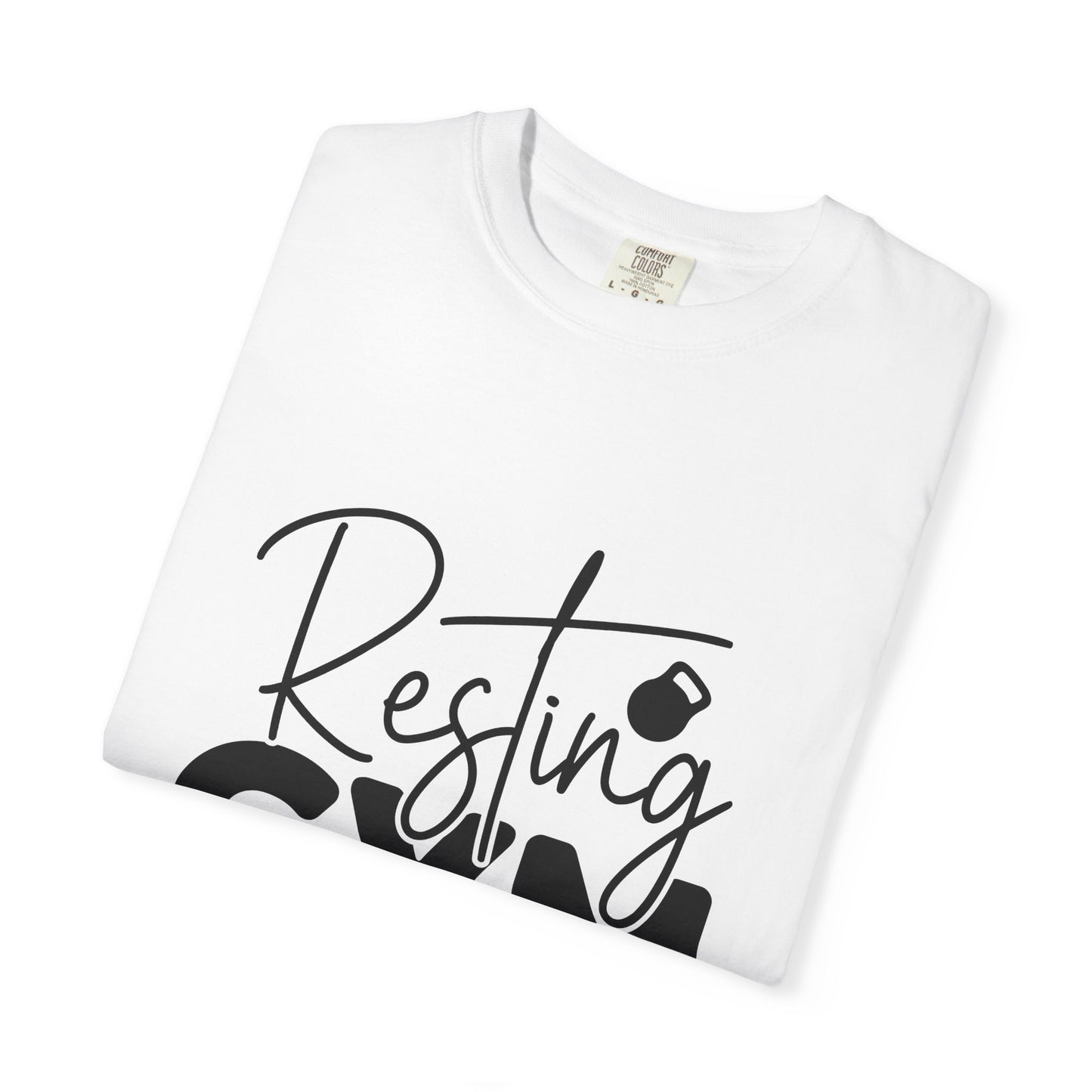 Unisex Garment-Dyed T-Shirt – "Resting Gym Face" | Fitness Meme Style Tee