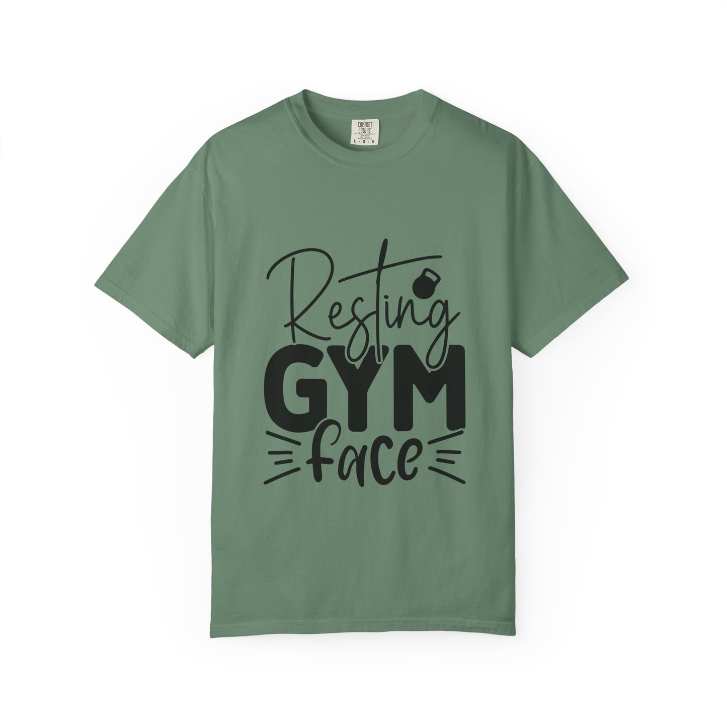 Unisex Garment-Dyed T-Shirt – "Resting Gym Face" | Fitness Meme Style Tee