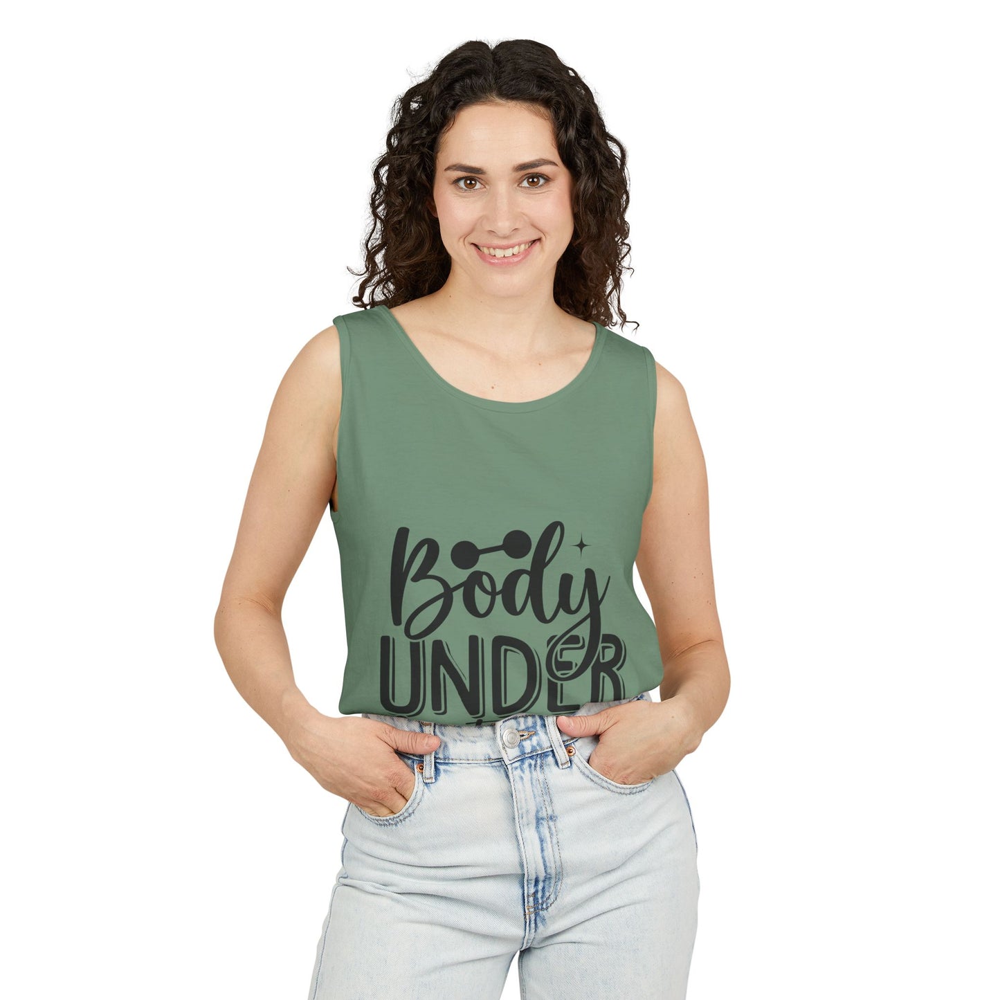 Body Under Construction Tank Top, Workout Muscle Tee, Fitness Sleeveless Shirt