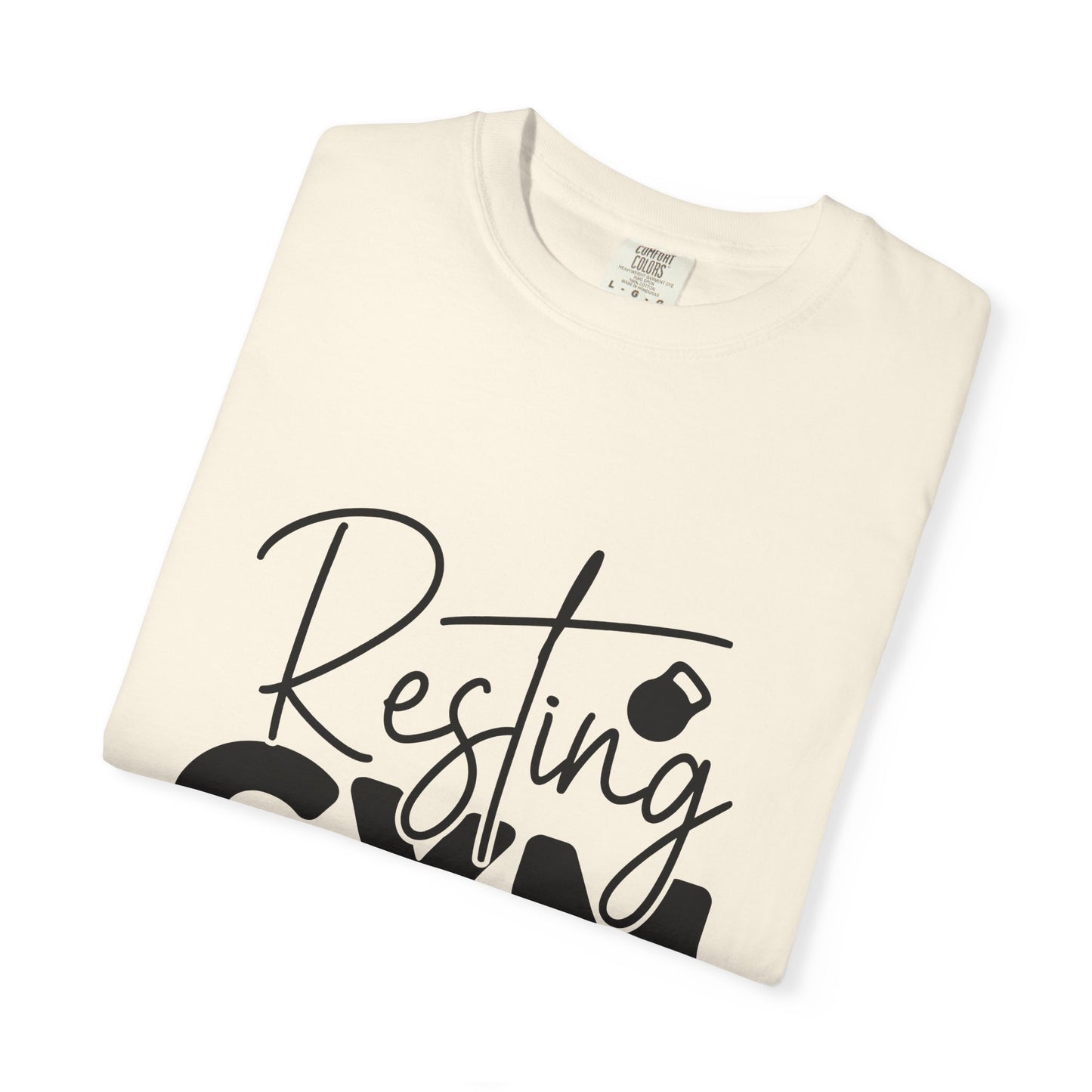Unisex Garment-Dyed T-Shirt – "Resting Gym Face" | Fitness Meme Style Tee