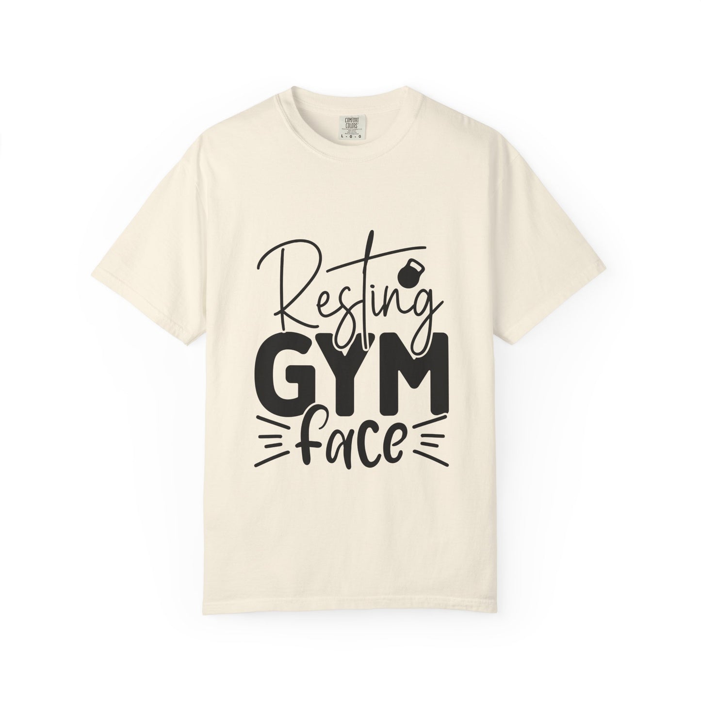 Unisex Garment-Dyed T-Shirt – "Resting Gym Face" | Fitness Meme Style Tee