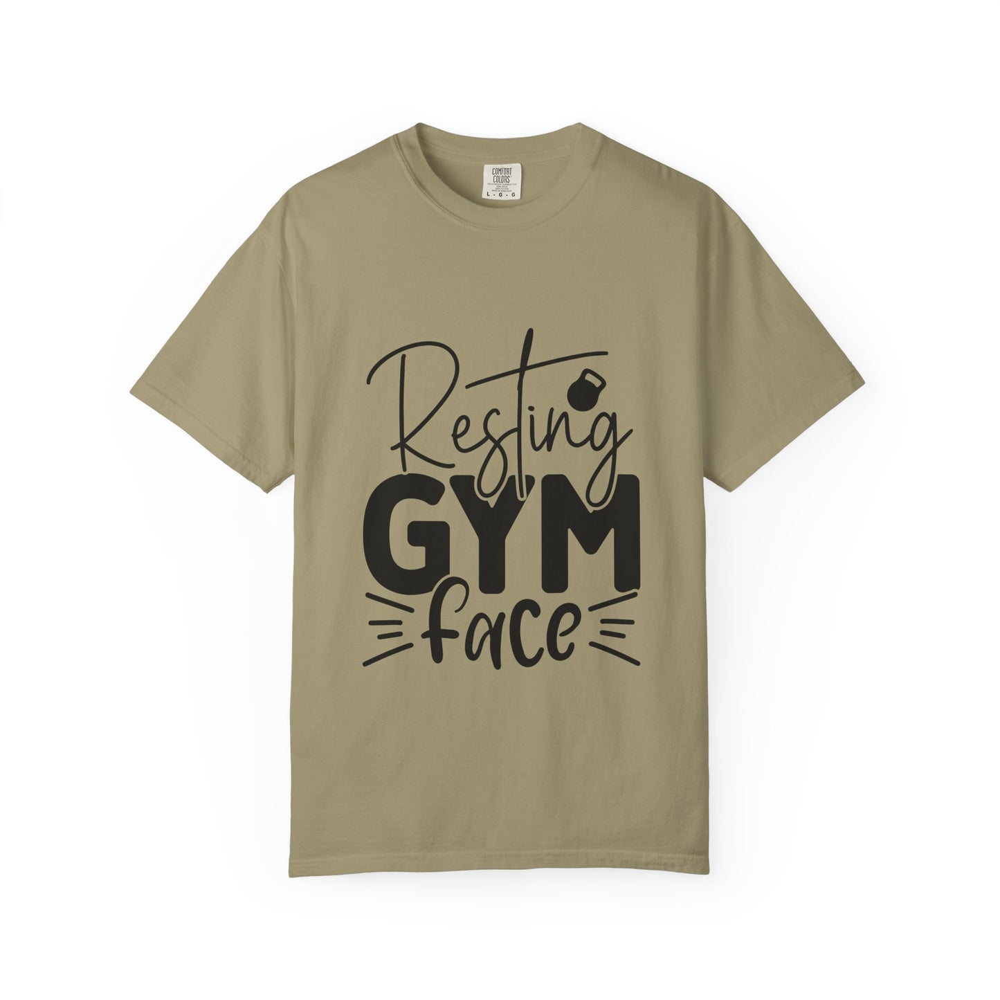 Unisex Garment-Dyed T-Shirt – "Resting Gym Face" | Fitness Meme Style Tee