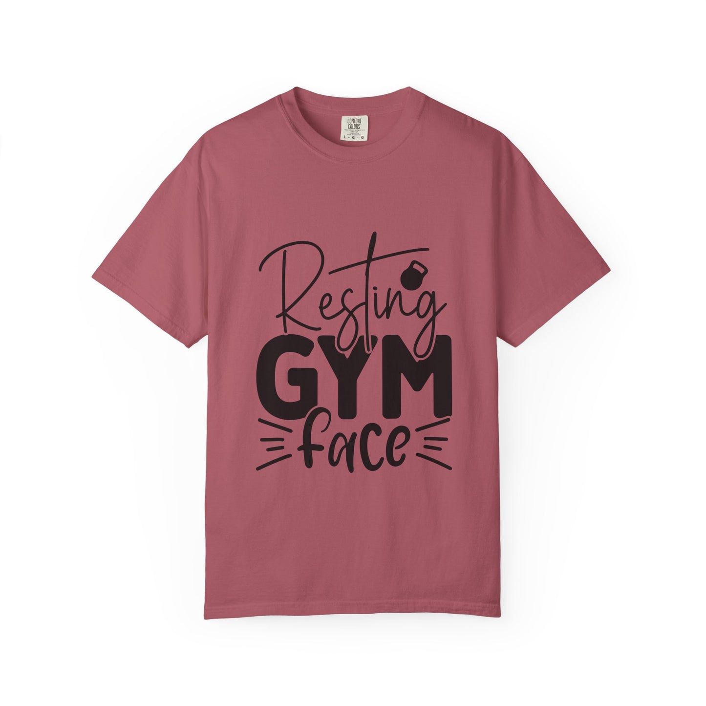 Unisex Garment-Dyed T-Shirt – "Resting Gym Face" | Fitness Meme Style Tee
