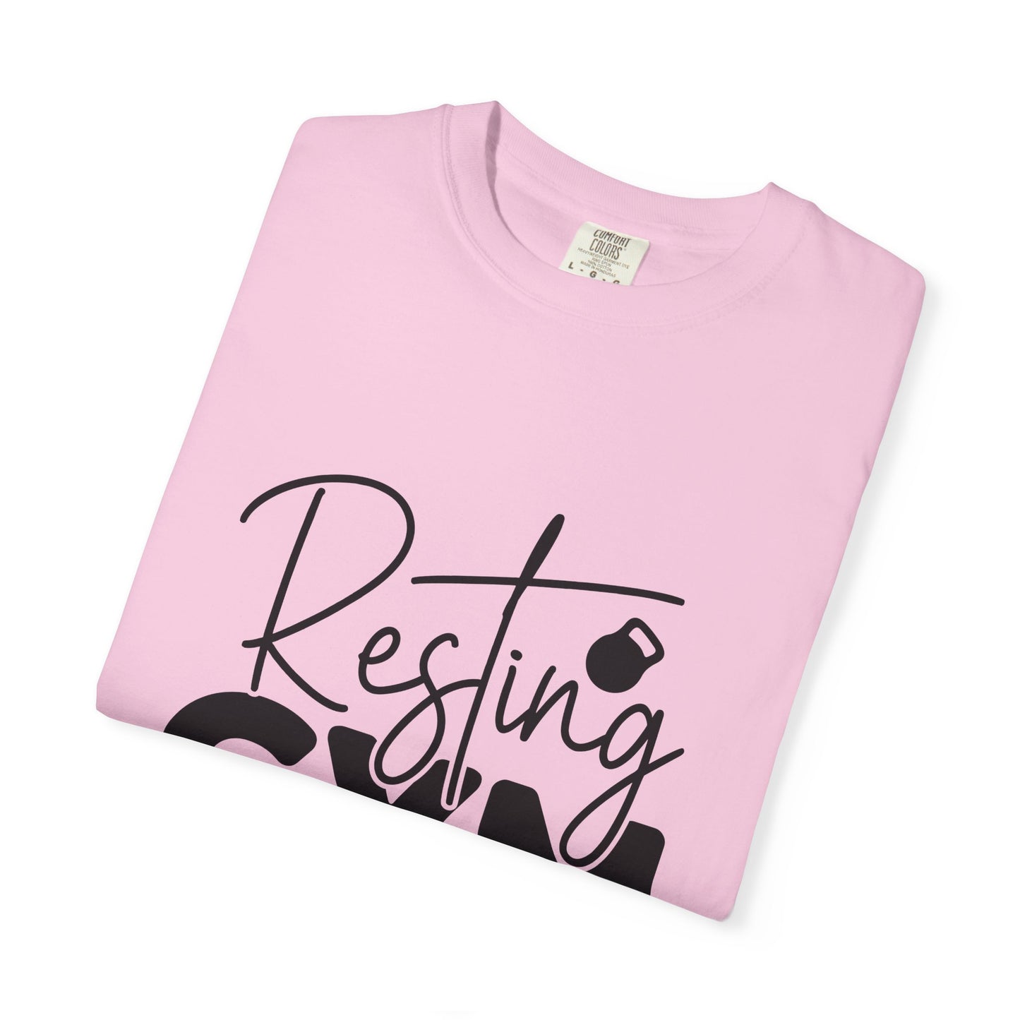 Unisex Garment-Dyed T-Shirt – "Resting Gym Face" | Fitness Meme Style Tee