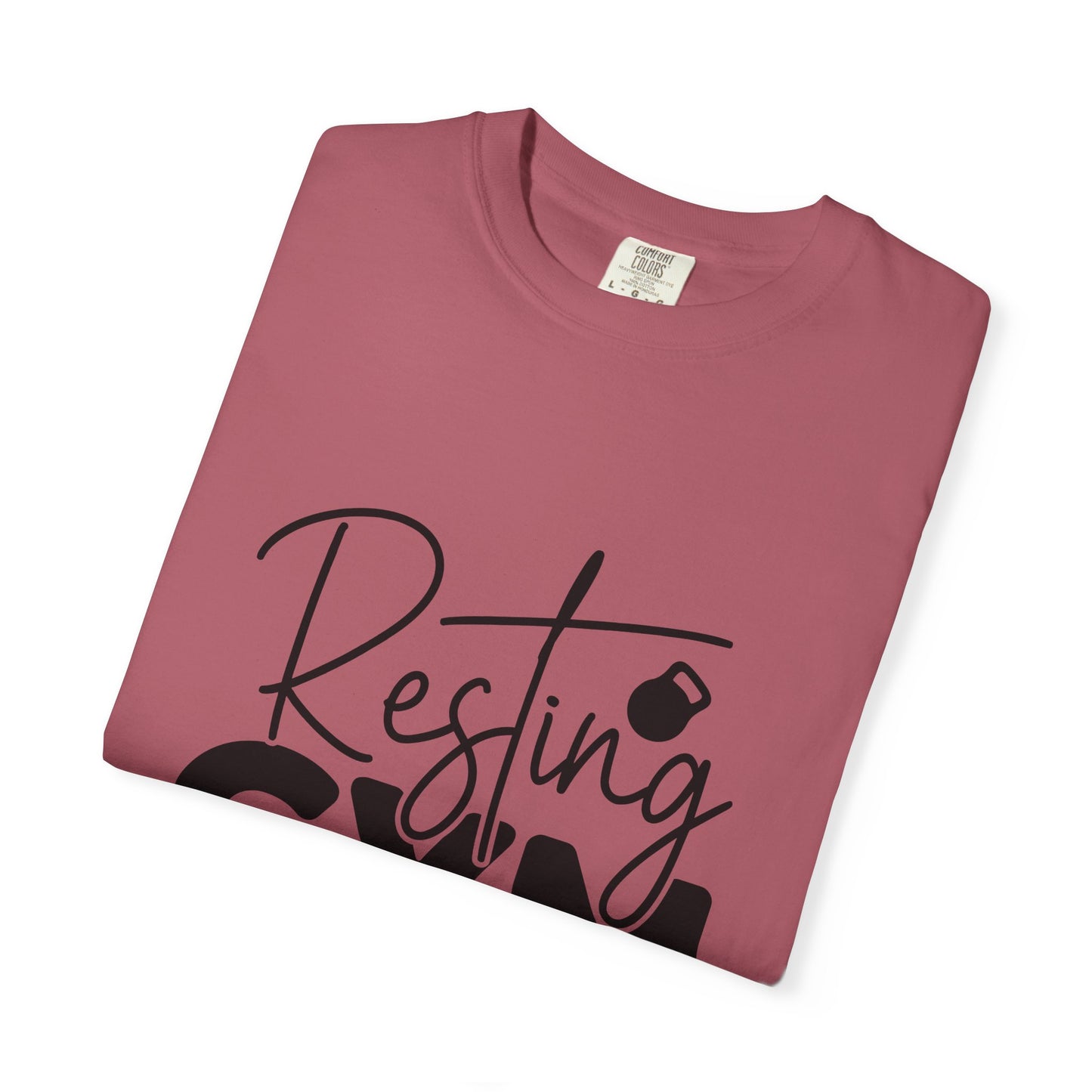 Unisex Garment-Dyed T-Shirt – "Resting Gym Face" | Fitness Meme Style Tee