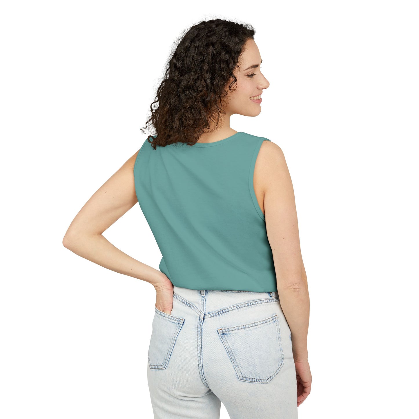 Unisex Garment-Dyed Tank Top – "Top Knots and Squats" Cute & Strong Workout Tank