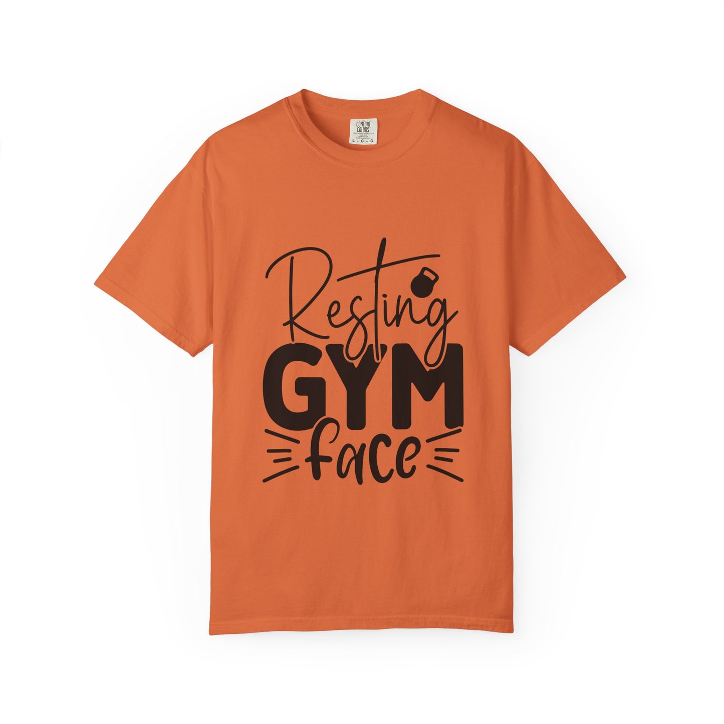 Unisex Garment-Dyed T-Shirt – "Resting Gym Face" | Fitness Meme Style Tee