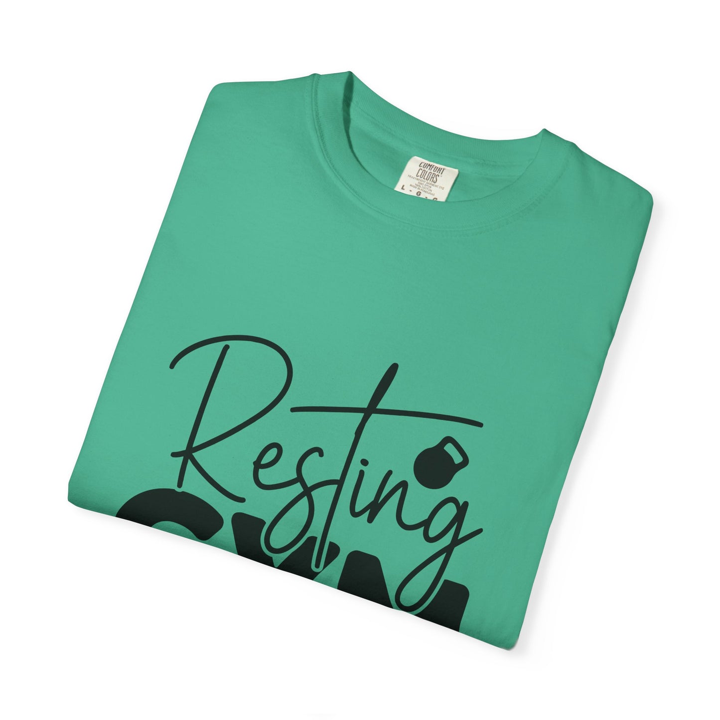 Unisex Garment-Dyed T-Shirt – "Resting Gym Face" | Fitness Meme Style Tee