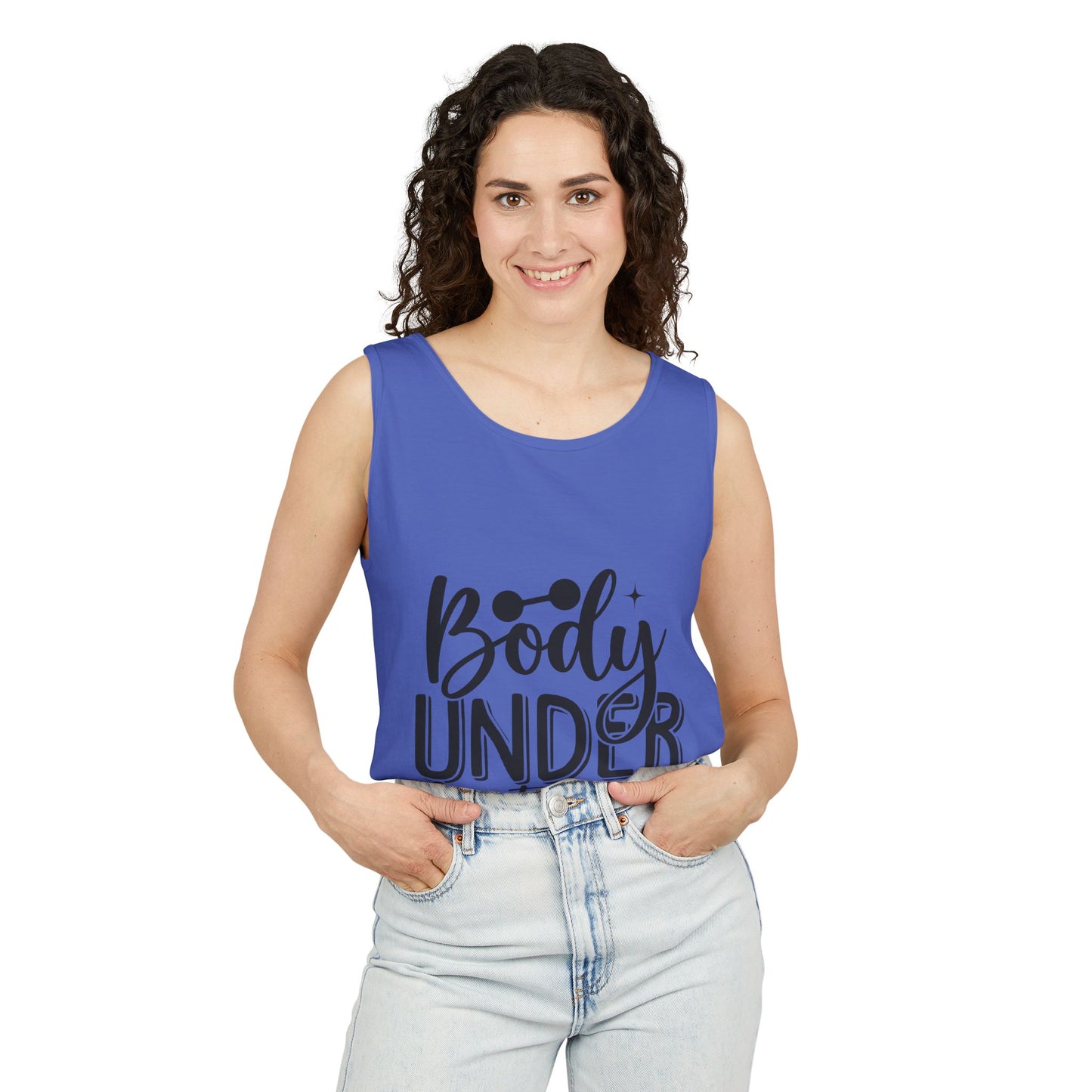 Body Under Construction Tank Top, Workout Muscle Tee, Fitness Sleeveless Shirt