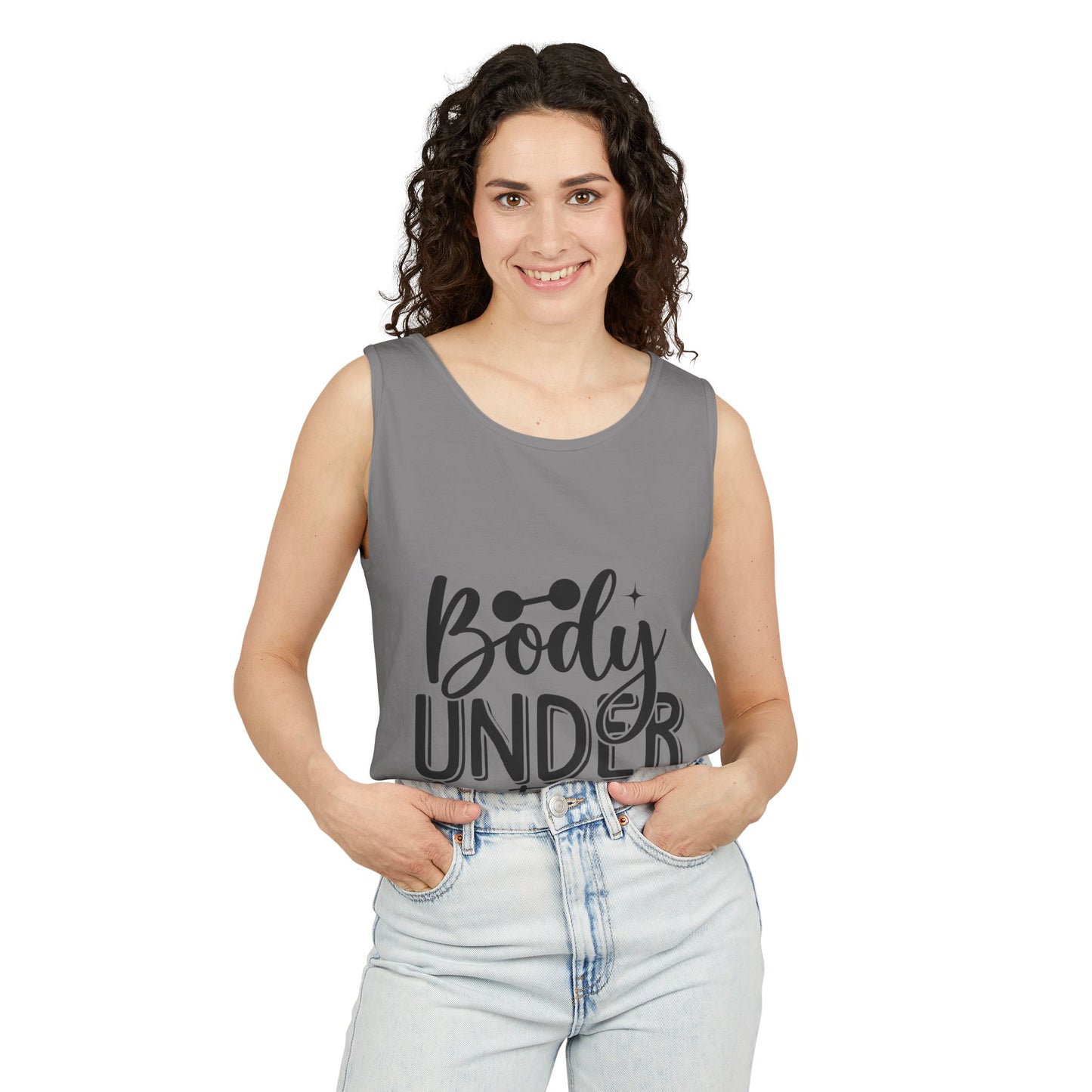 Body Under Construction Tank Top, Workout Muscle Tee, Fitness Sleeveless Shirt