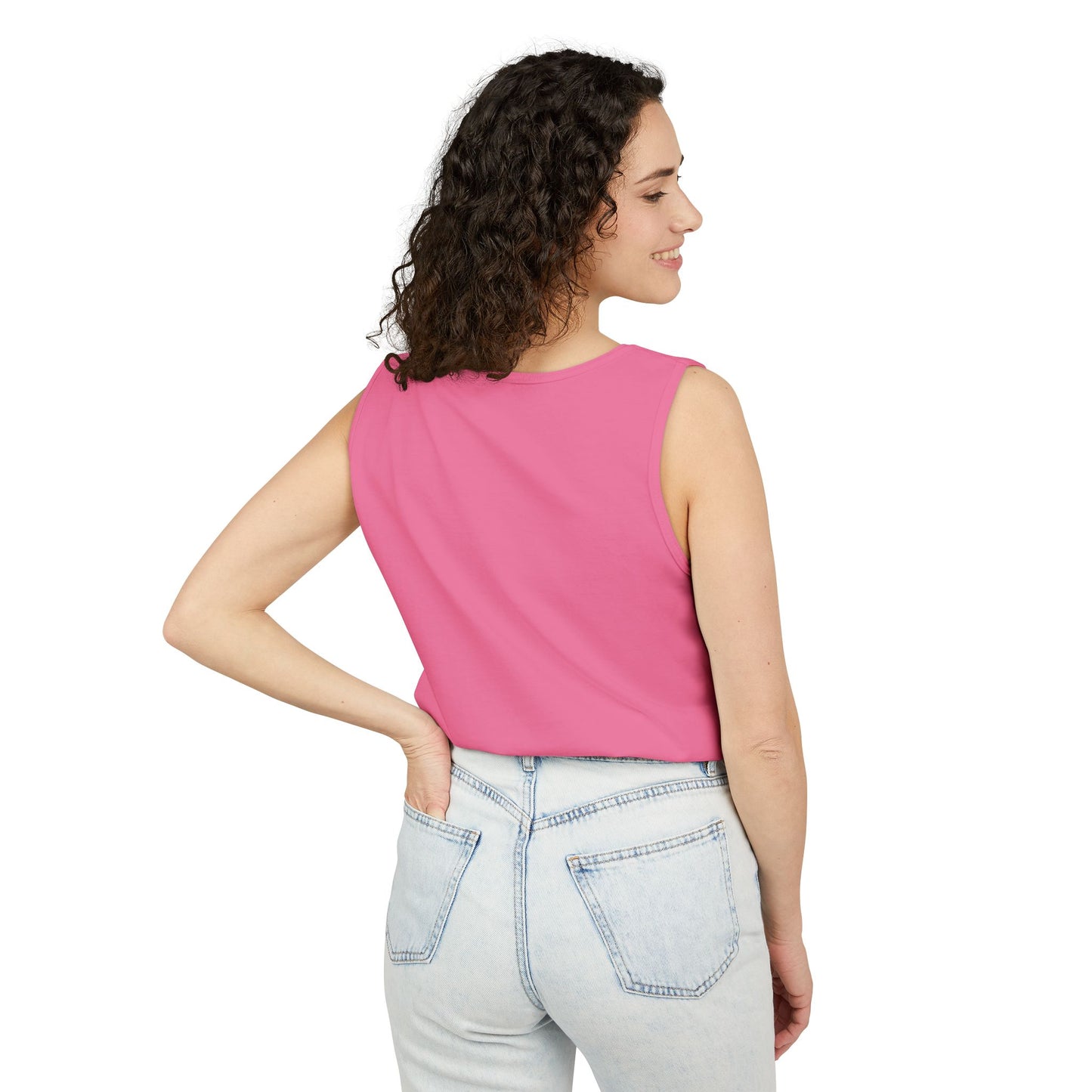 Unisex Garment-Dyed Tank Top – "Top Knots and Squats" Cute & Strong Workout Tank