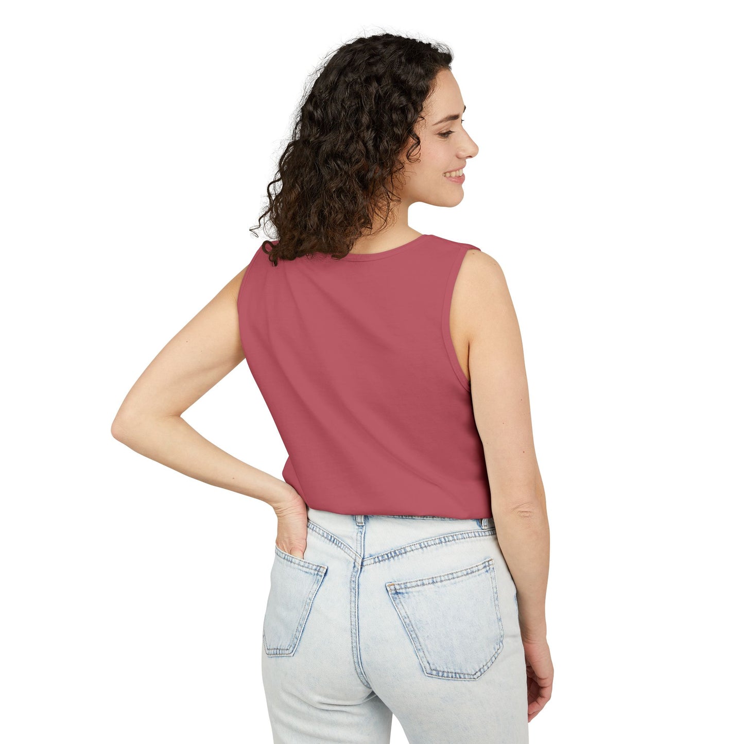 Unisex Garment-Dyed Tank Top – "Top Knots and Squats" Cute & Strong Workout Tank
