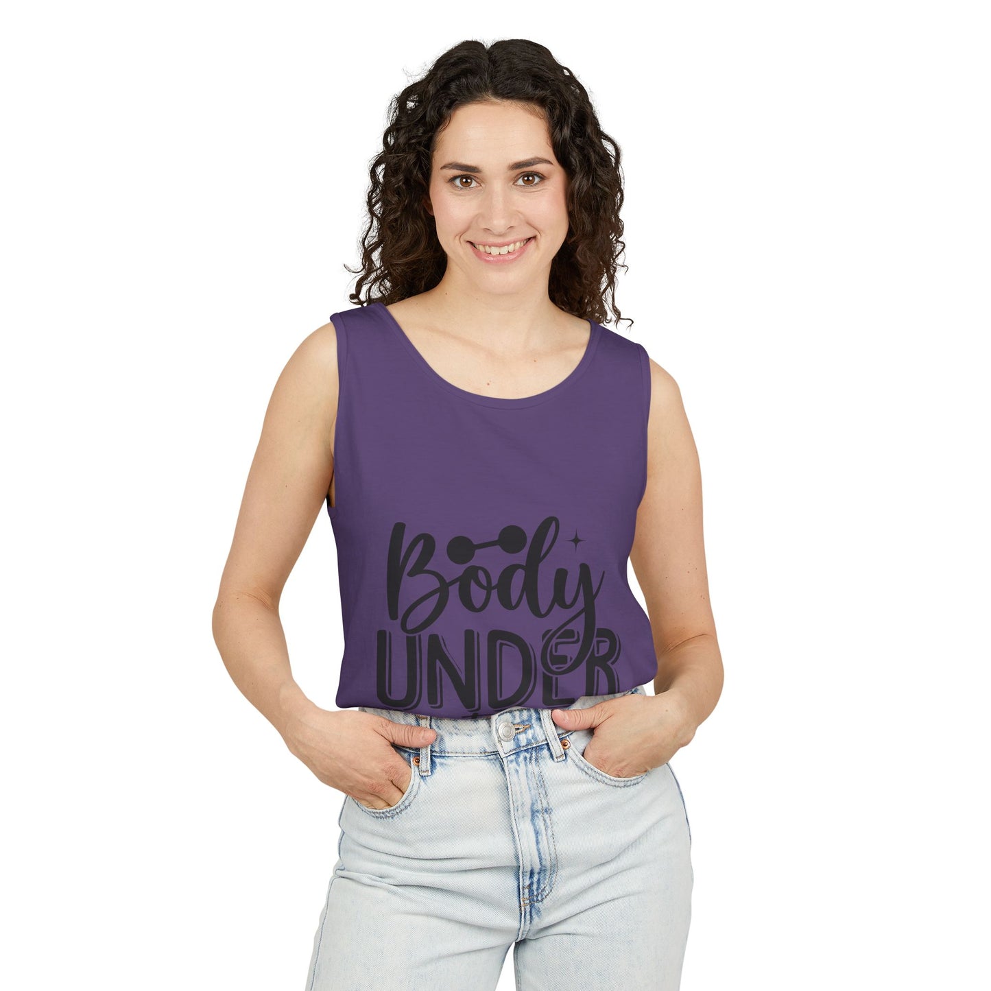 Body Under Construction Tank Top, Workout Muscle Tee, Fitness Sleeveless Shirt