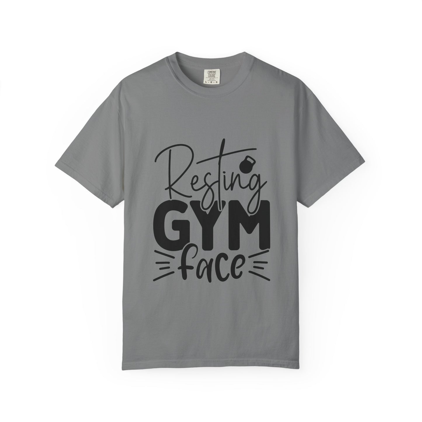 Unisex Garment-Dyed T-Shirt – "Resting Gym Face" | Fitness Meme Style Tee