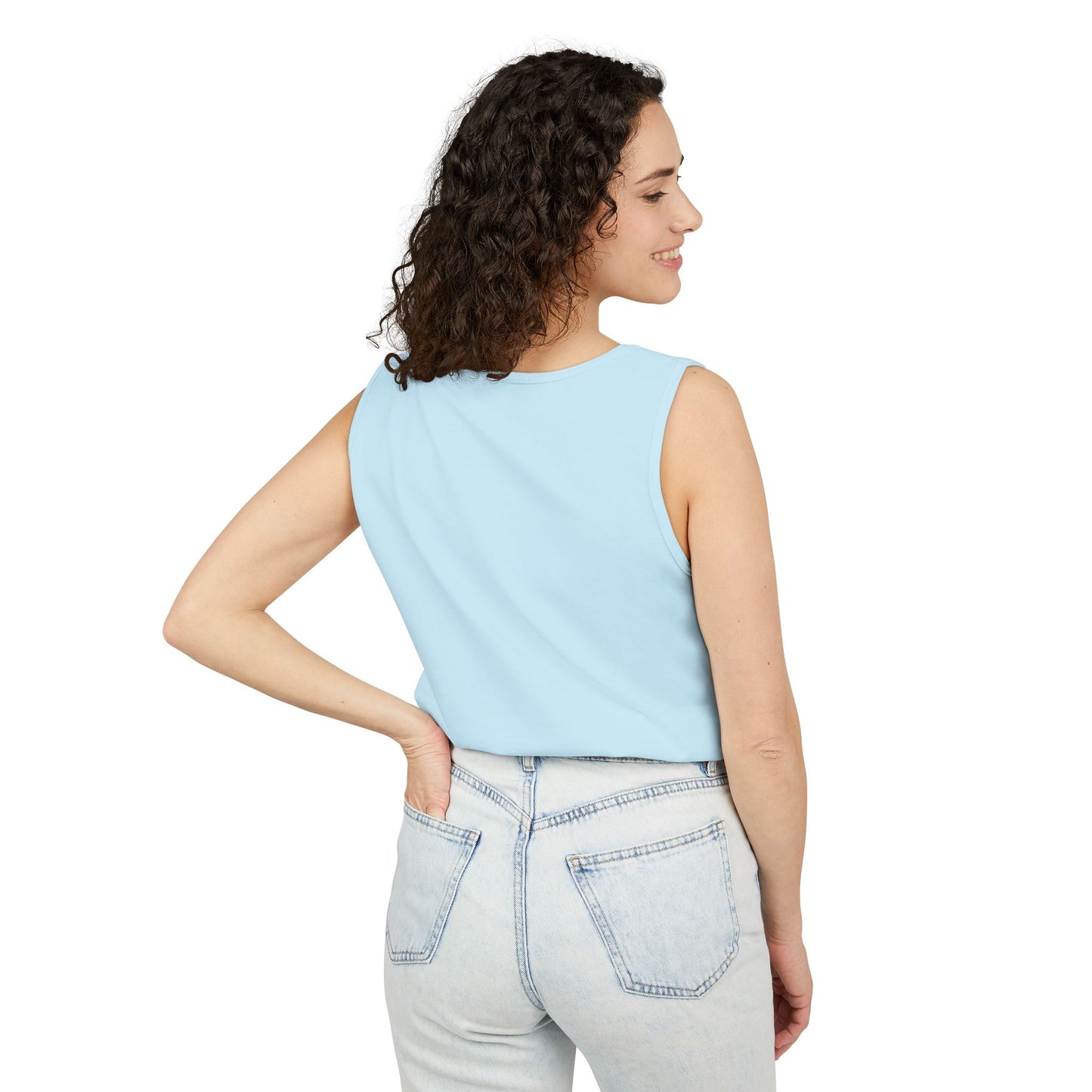 Unisex Garment-Dyed Tank Top – "Top Knots and Squats" Cute & Strong Workout Tank
