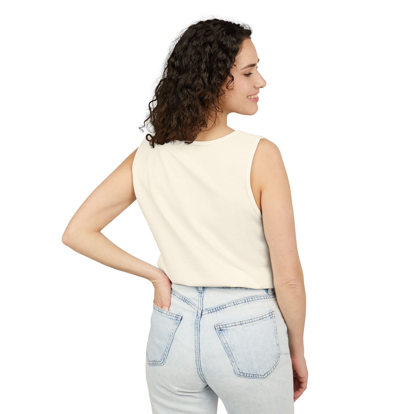 Unisex Garment-Dyed Tank Top – "Top Knots and Squats" Cute & Strong Workout Tank