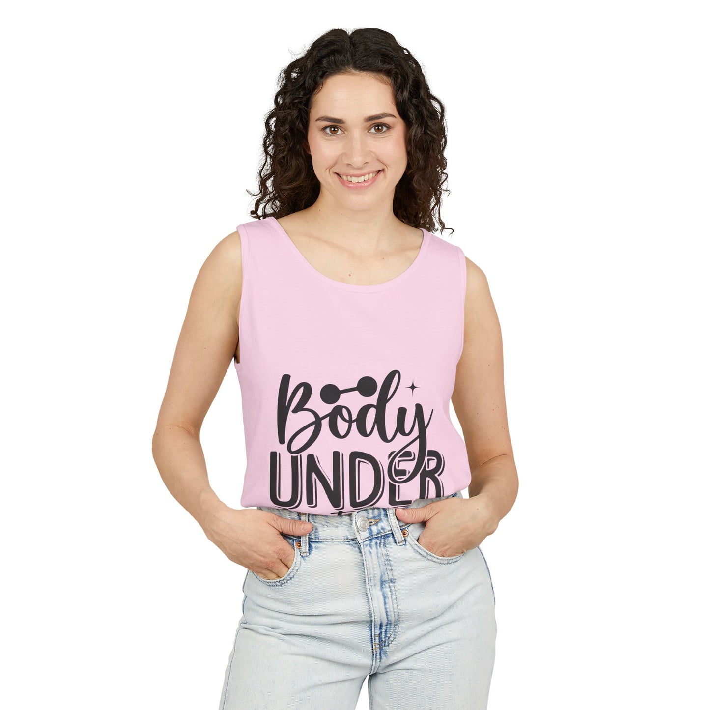 Body Under Construction Tank Top, Workout Muscle Tee, Fitness Sleeveless Shirt