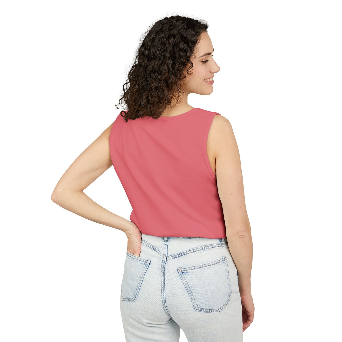 Unisex Garment-Dyed Tank Top – "Top Knots and Squats" Cute & Strong Workout Tank