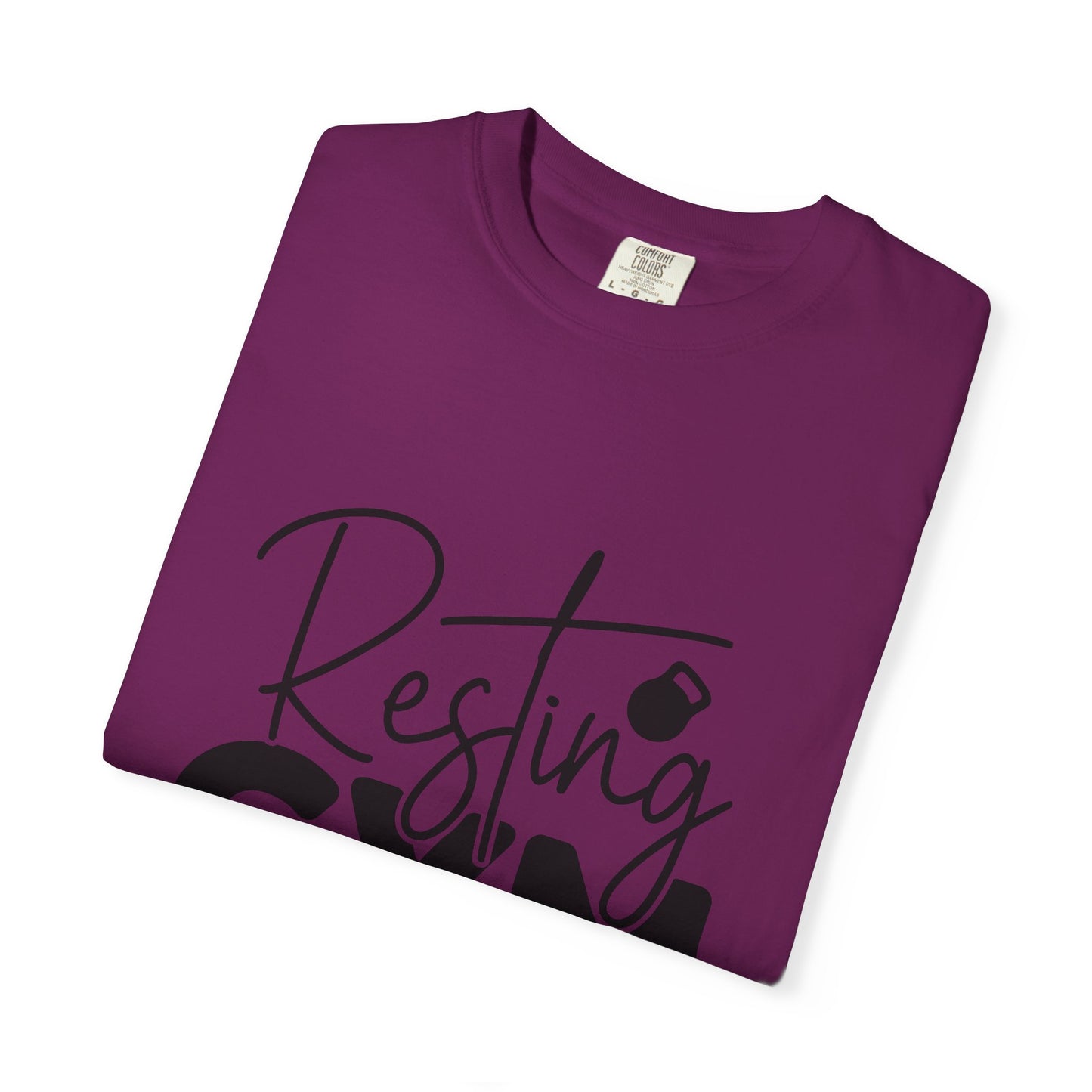 Unisex Garment-Dyed T-Shirt – "Resting Gym Face" | Fitness Meme Style Tee