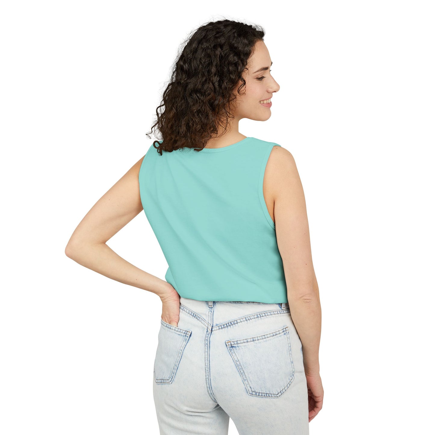 Unisex Garment-Dyed Tank Top – "Top Knots and Squats" Cute & Strong Workout Tank