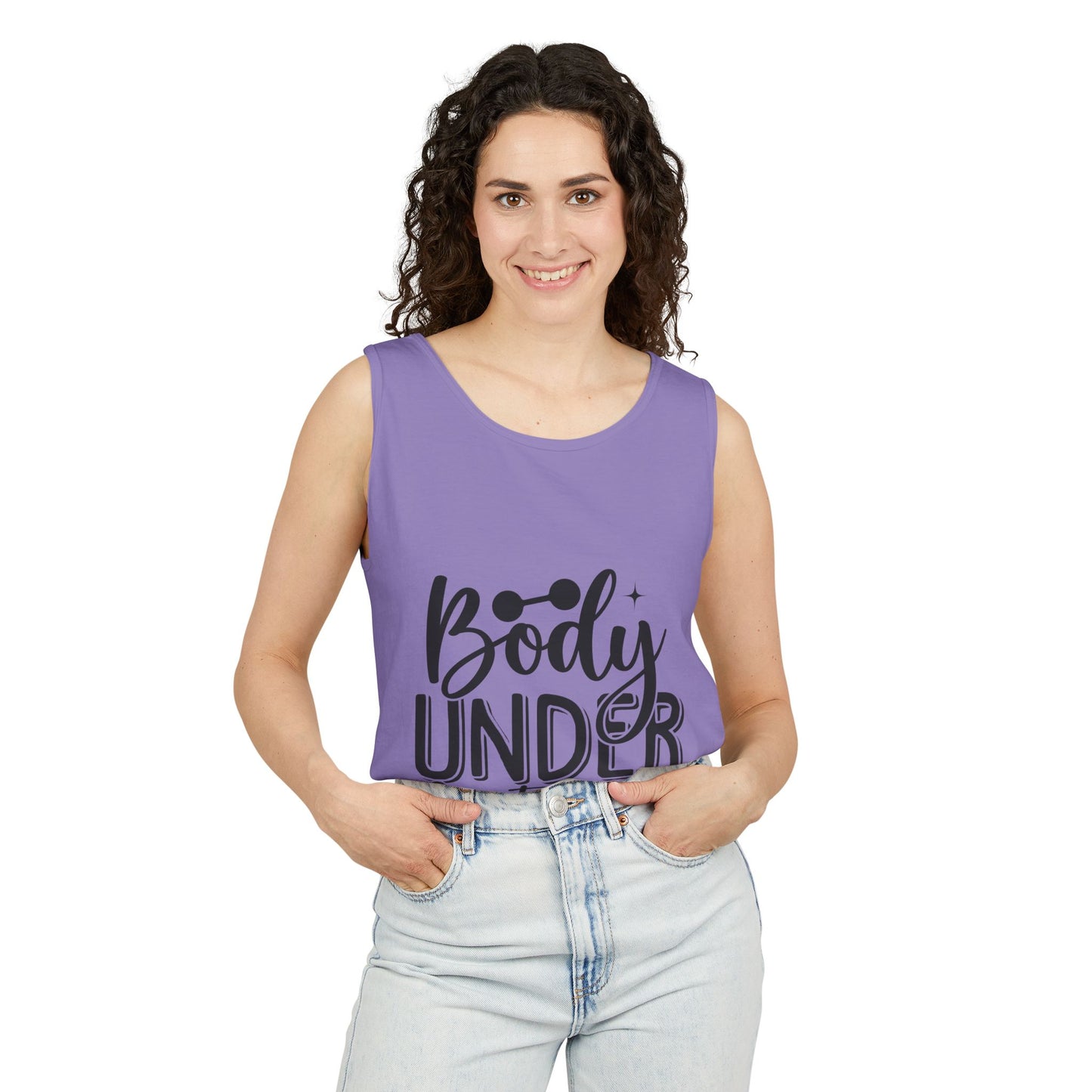 Body Under Construction Tank Top, Workout Muscle Tee, Fitness Sleeveless Shirt