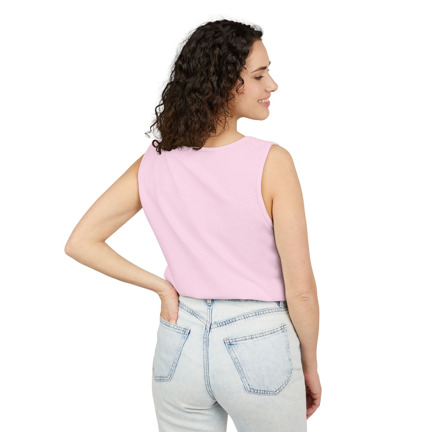 Unisex Garment-Dyed Tank Top – "Top Knots and Squats" Cute & Strong Workout Tank