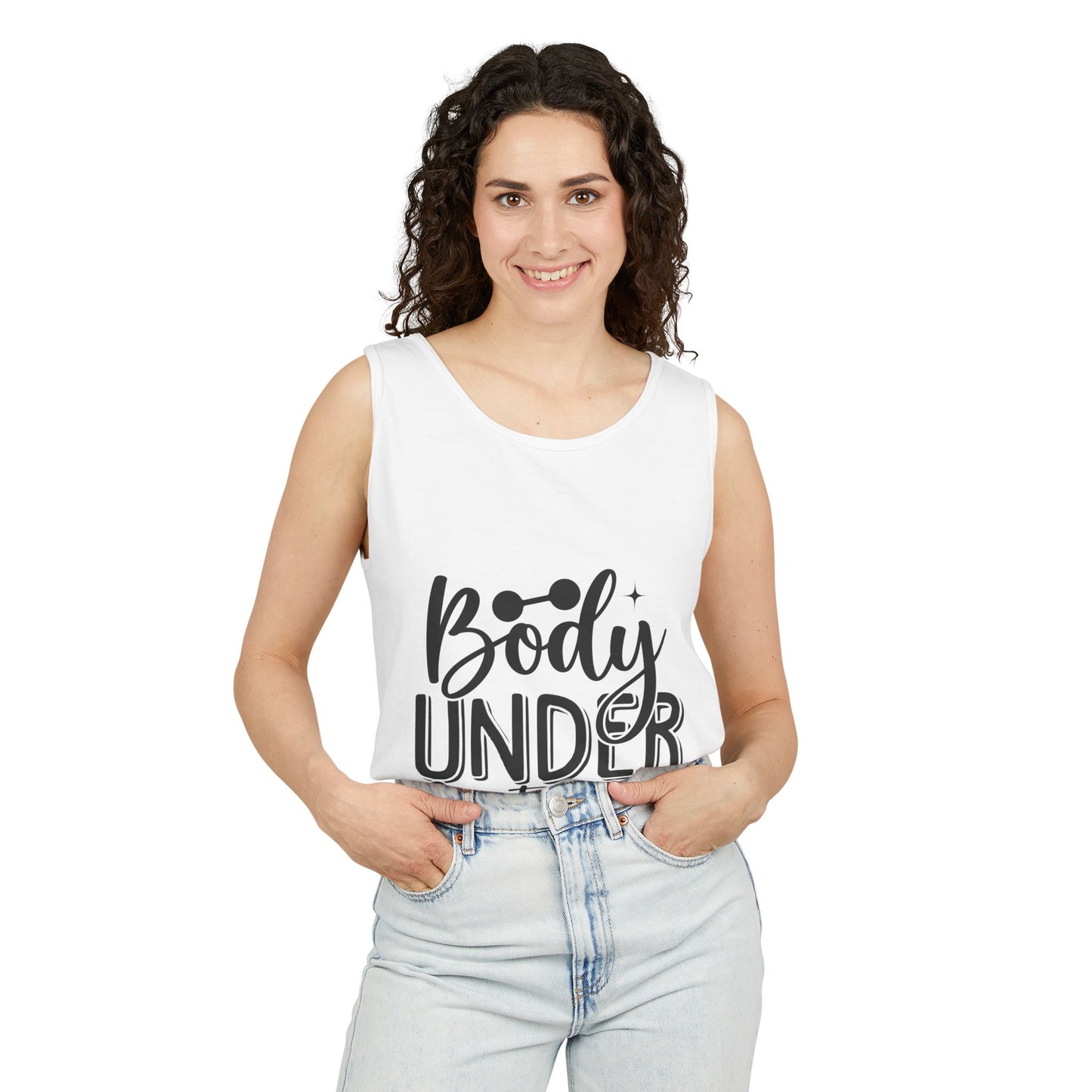 Body Under Construction Tank Top, Workout Muscle Tee, Fitness Sleeveless Shirt