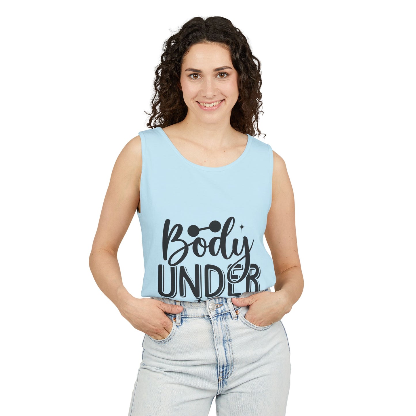 Body Under Construction Tank Top, Workout Muscle Tee, Fitness Sleeveless Shirt