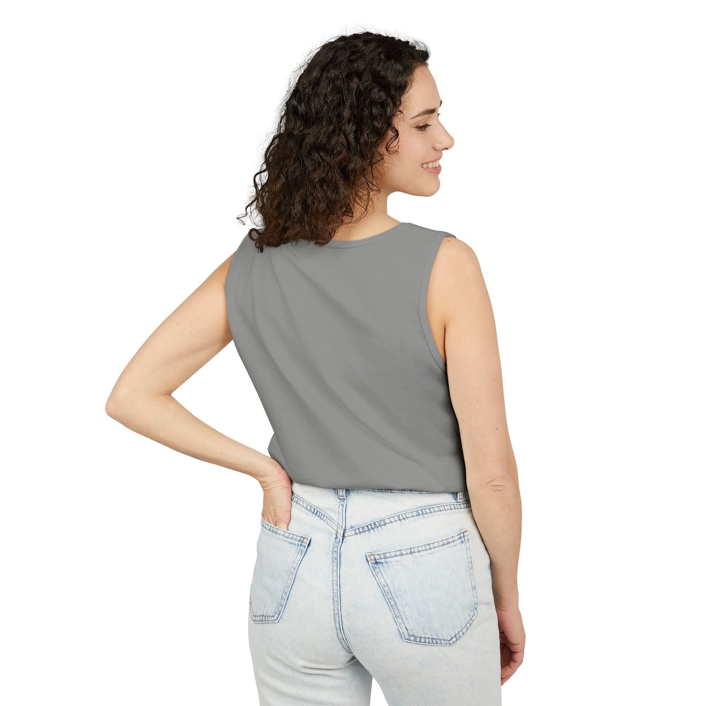 Unisex Garment-Dyed Tank Top – "Top Knots and Squats" Cute & Strong Workout Tank